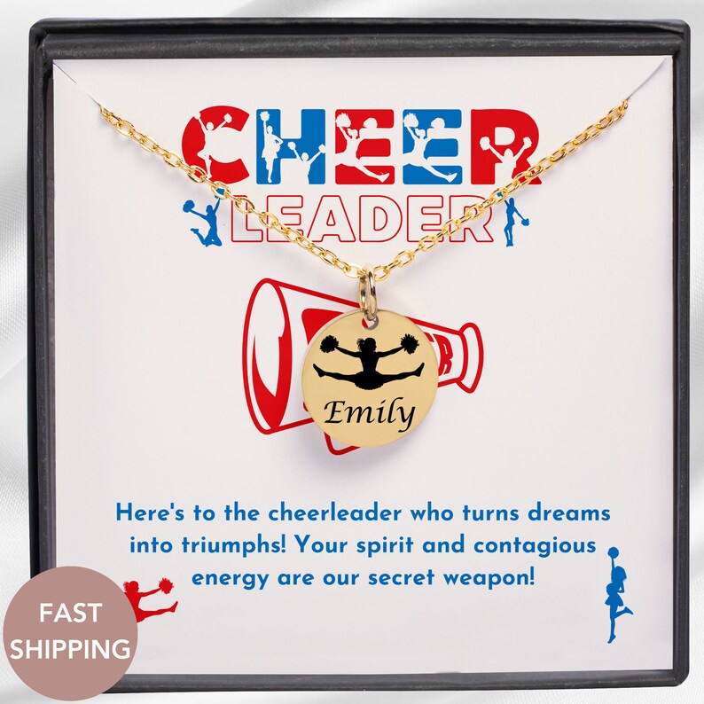 Cheer Charm Necklace - Cheer She Believed She Could, So She Did Jewelry Gift For Cheerleaders