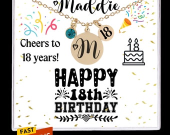 18th birthday gift for her, 18 birthday gift for her, 18th birthday present, 18th birthday necklace, 18th birthday gift, 18 birthday jewelry