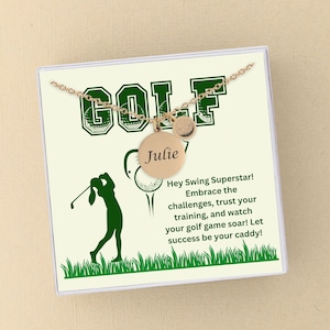 Golf Gift For Her Golf Jewelry Golf Mom Gift Personalized Golf Necklace Golf Team Gift Golf Coach Gift Golf Pendant Girls Golf Gift