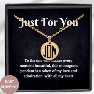 Collier monogramme initial collier fait main cadeaux personnalisés pour elle collier monogramme personnalisé bijoux uniques personnalisés pour femme et fille