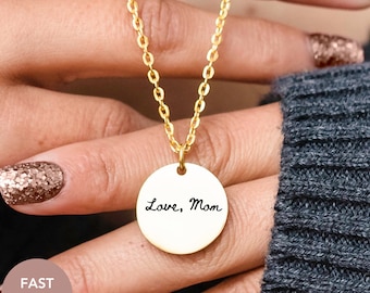 Actual Handwriting Necklace Memorial Personalized Gift Signature Remembrance Jewelry Special Custom Jewelry Gift Wedding Handmade Gift