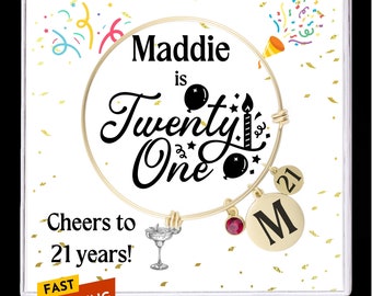 21st birthday gift for her, 21 birthday gift for her, 21st birthday present, 21st birthday bracelet,21st birthday gift,21st birthday jewelry
