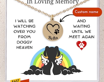 Rainbow Bridge Dog Necklace Loss of Dog Cat Memorial Jewelry Cat Dog Loss Gift Pet Mother's Day Gift Pet sympathy Dog Memorial Gift Cat Loss