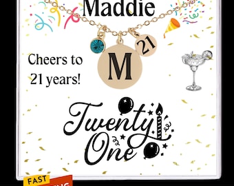 21st birthday gift for her, 21 birthday gift for her, 21st birthday present, 21st birthday necklace, 21st birthday gift, 21 birthday jewelry