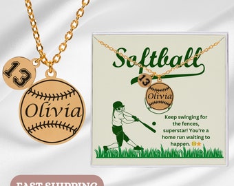 Sport name Jewelry Personalized Softball Necklace Baseball Necklace Softball Jewelry Softball Team Gift Softball Coach Gift Softball Pendant