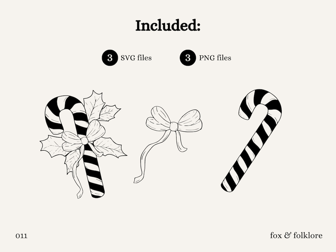 Candy Cane SVG Clipart Candy Cane Clipart Hand drawn Christmas SVG Candy cane svg clipart candy cane clipart hand drawn christmas svg