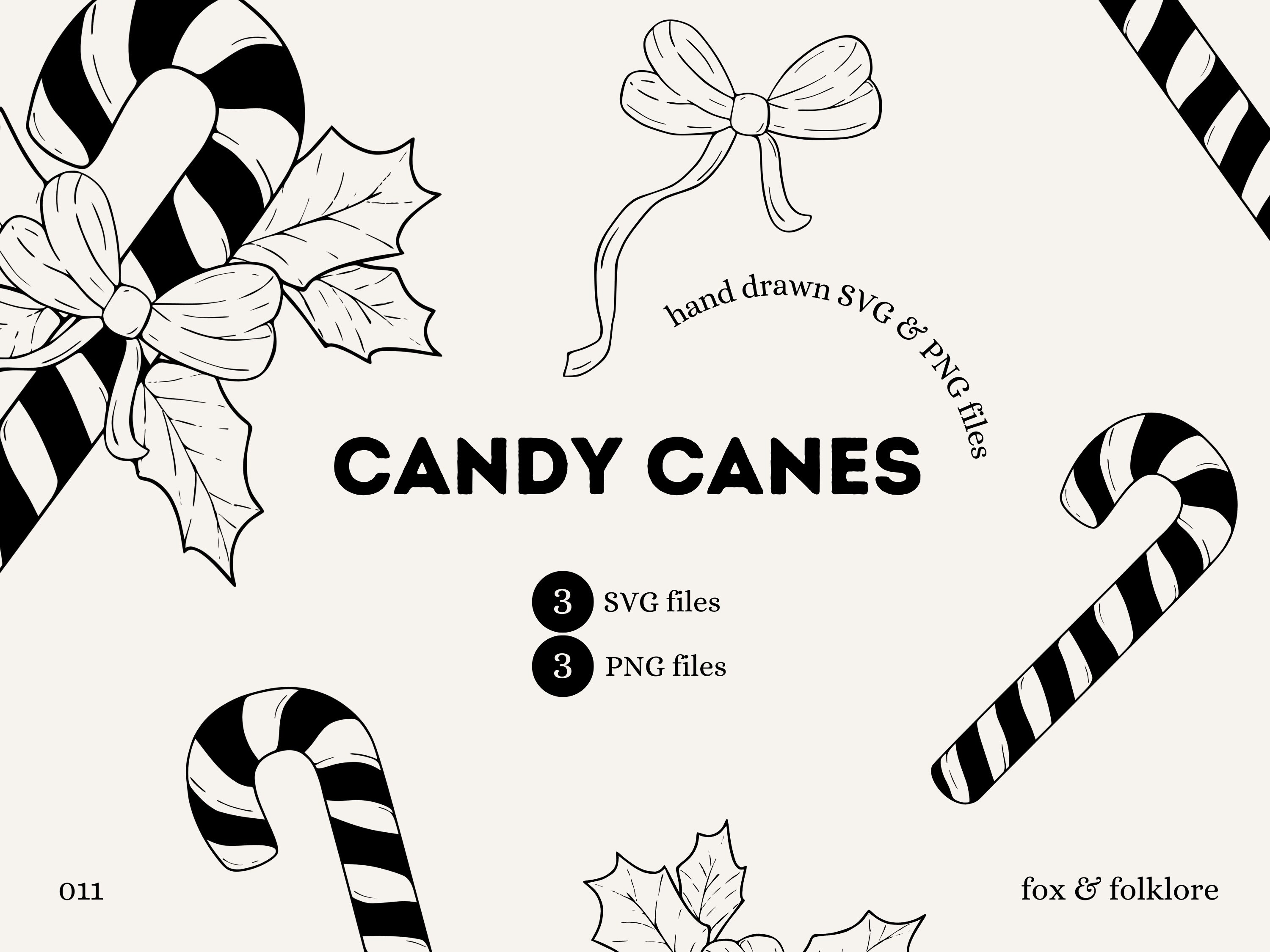 Candy Cane SVG Clipart Candy Cane Clipart Hand drawn Christmas SVG Candy cane svg clipart candy cane clipart hand drawn christmas svg