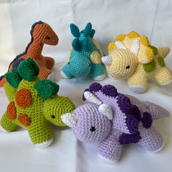 Handmade Stuffed Dino, Crochet Dinosaur, Dinosaur Plushie