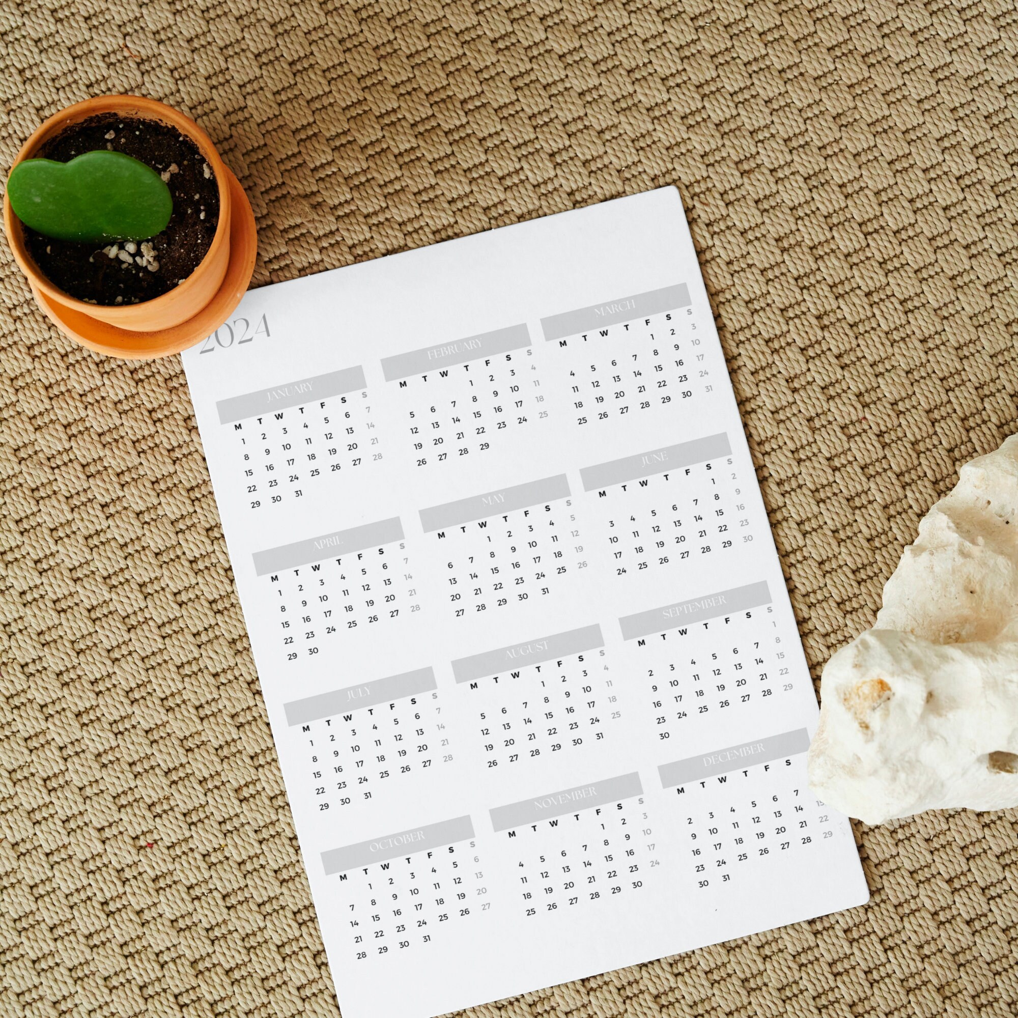 2024 Calendar Monthly 2024 Calendar Wall Calendar 2024 Calendar 2024