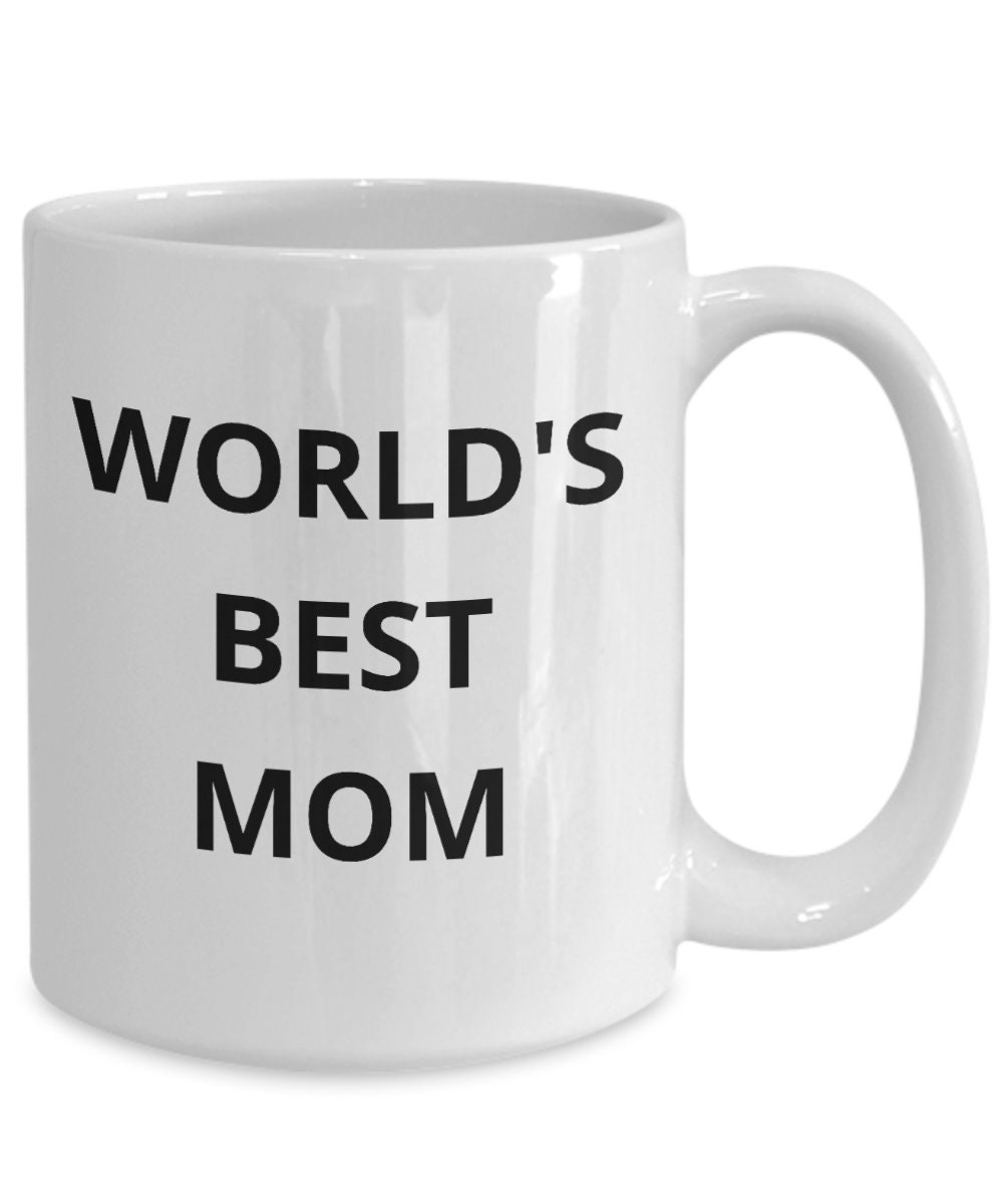 World's Best Mom White Coffee Mug, Maman, Fête Des Mères, Maman Ours, Cadeau de Baby Shower, Le Bure