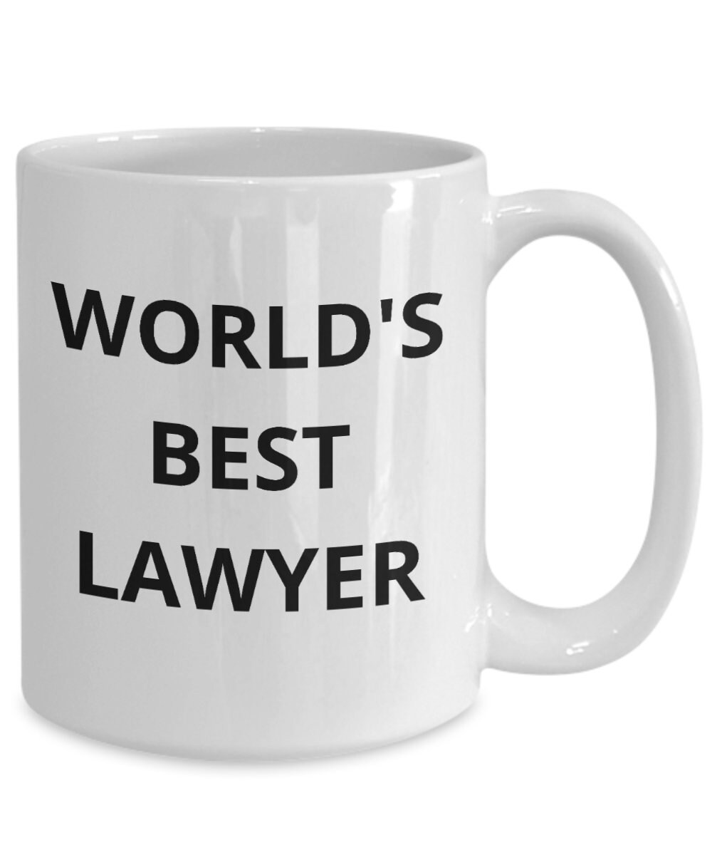 Le Meilleur Avocat Du Monde Tasse à Café/Thé Blanc. Avocat, Défenseur Public, Examen Barreau, Diplôm