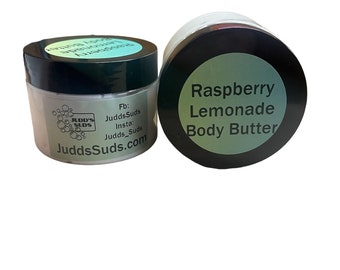 Raspberry Lemonade Body Butter 100 ml, pflegende Lotion, feuchtigkeitsspendend, natürliche Hautpflege