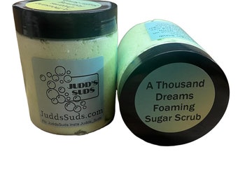 A Thousand Dreams Foaming Sugar Scrub 6,8oz, sanftes Peeling, natürliche Hautpflege