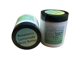Raspberry Lemonade Body Butter Lg, nährende Lotion, feuchtigkeitsspendend, natürliche Hautpflege