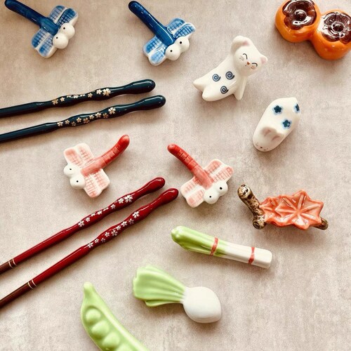 Cute Vegetable Shape Chopstick Rests. Ceramic Chopstick Etsy