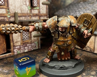 Male Ogre Chief / Armored Ogre / Fighter  - Handpainted D&D Miniature - Pathfinder - Frostgrave - RPG
