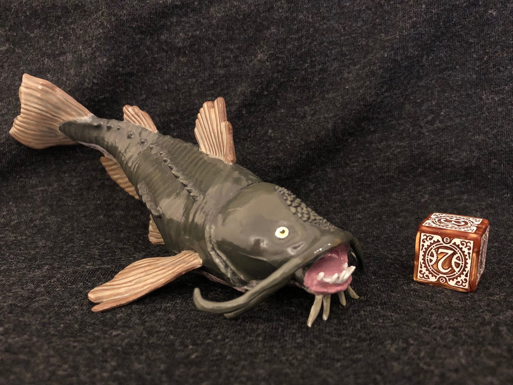 Giant Catfish / Gulper Handpainted D&D Miniature Etsy