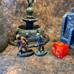 Zombies - Handpainted D&D Miniature - Pathfinder - Frostgrave - RPG
