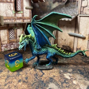 Brine Dragon / River Dragon - Handpainted D&D Miniature - Pathfinder - Frostgrave - RPG