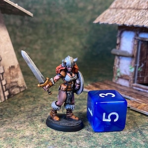 Female Human Barbarian / Fighter / Viking - Handpainted D&D Miniature - Pathfinder - Frostgrave - RPG