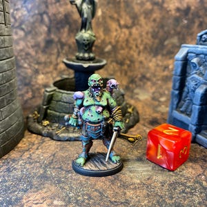 Zombie Pirate / Sailor / Rogue - Handpainted D&D Miniature - Pathfinder - Frostgrave - RPG