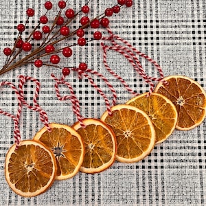 Set of 6 dried orange slice ornaments, Natural Christmas Ornaments, Dried Orange Slices, Rustic Christmas Ornaments, Orange slice decor