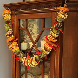 Dried fruit garland, mixed fruit garland, Christmas garland, mantle garland, table runner, Christmas decoration, eco-friendly decorations