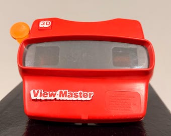 Vintage Red View-Master 3D Viewer | Iconic Orange Lever | Retro Toy | Made in USA