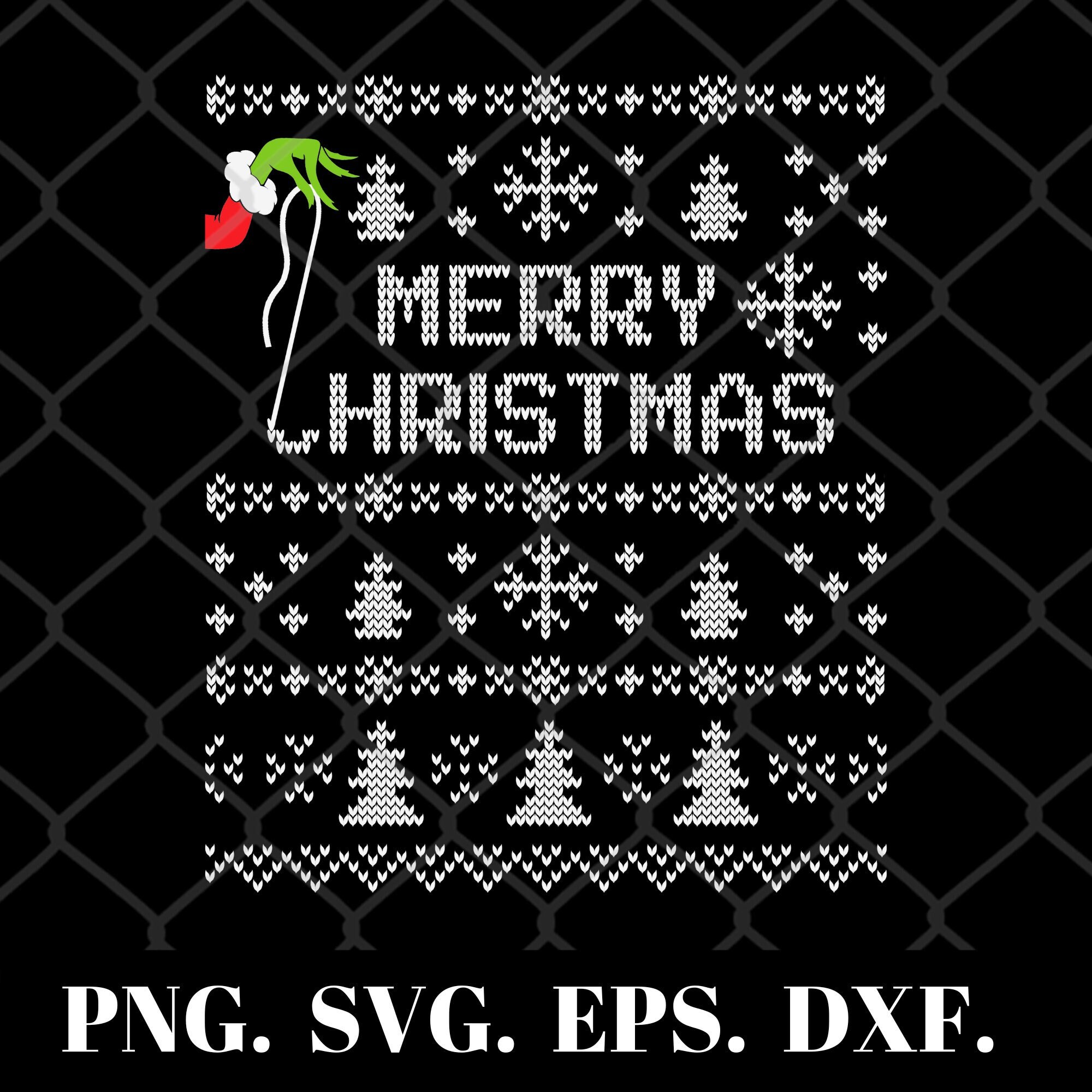 Merry Christmas Svg, Ugly Sweater SVG, Png, Eps, Dxf, Ugly Christmas