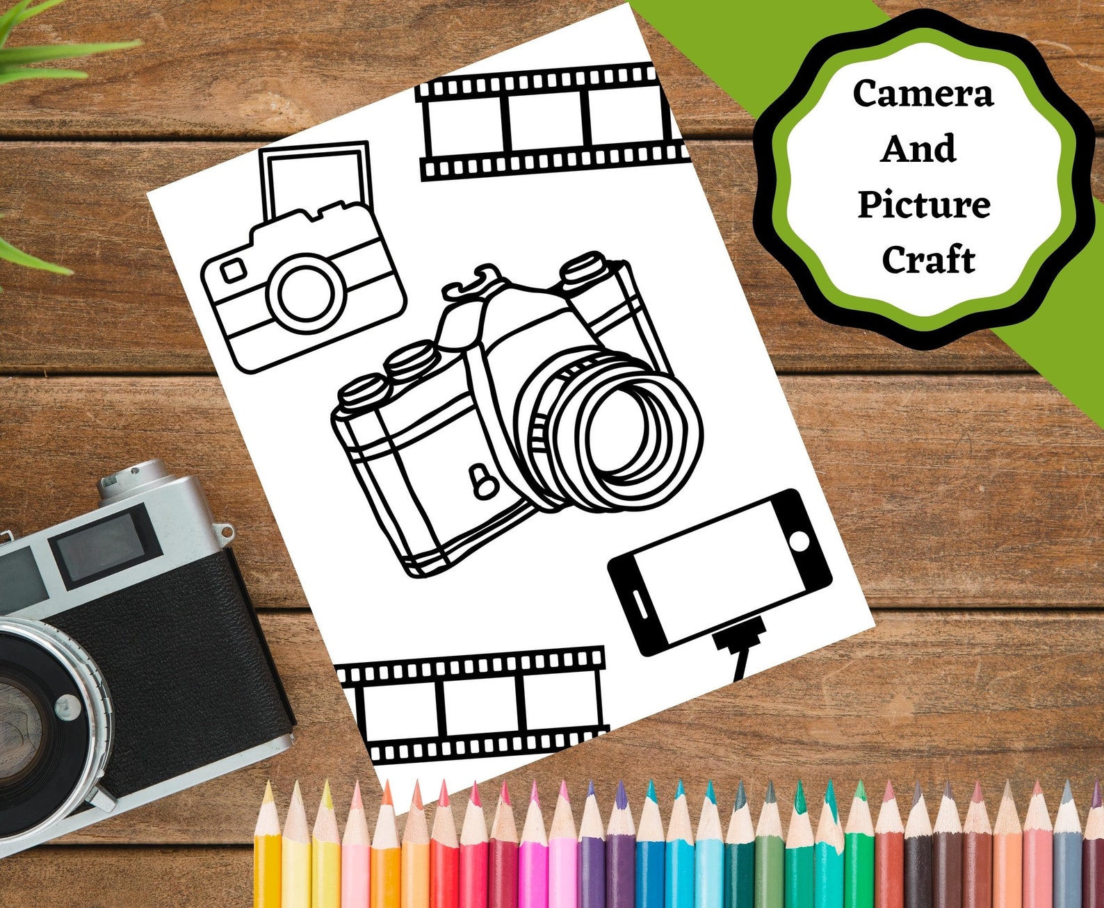 Printable Camera and Picture Craft, Fun Snapshot Craft. - Etsy