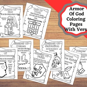 Printable Armor of God, Craft, Coloring, and Poster Pages. Armoreof God