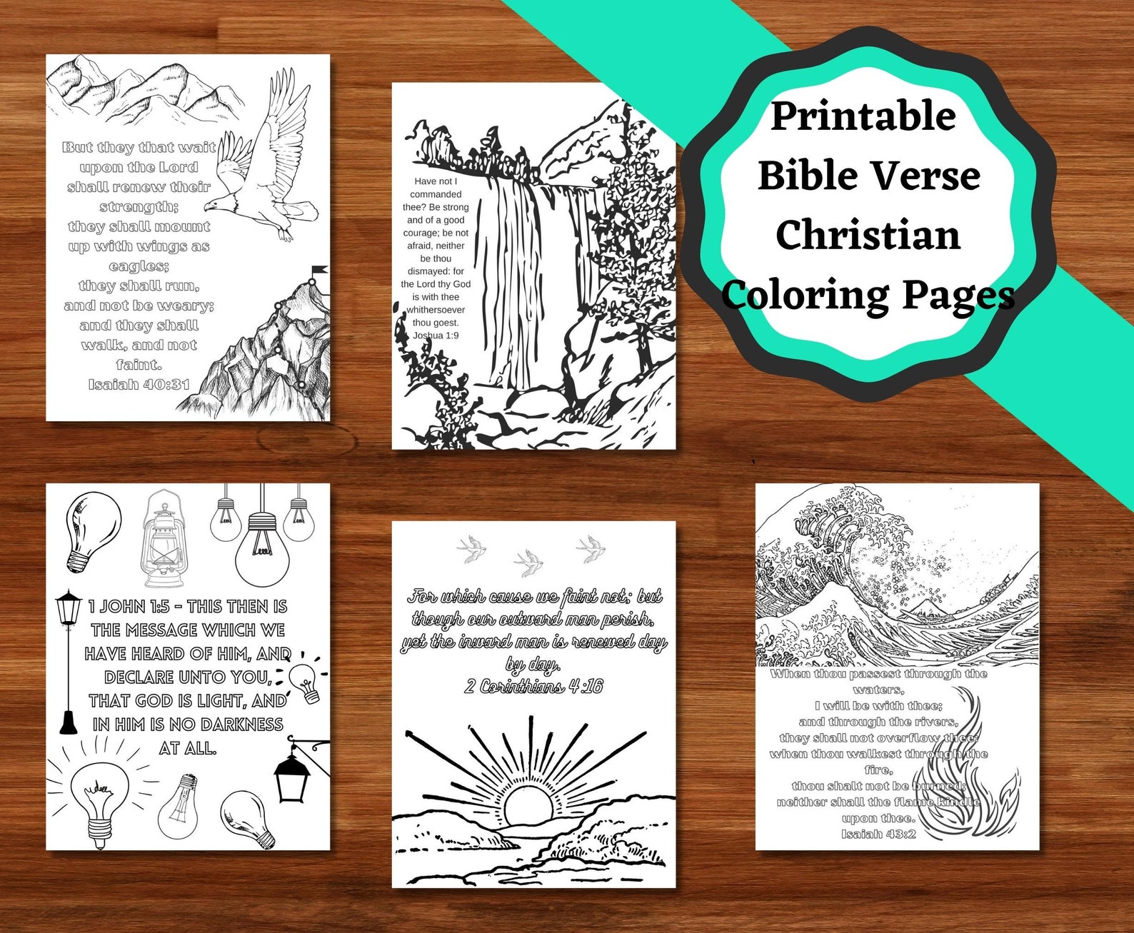 Printable Bible Verse Coloring Pages for Adults, Great Way to Relax and ...