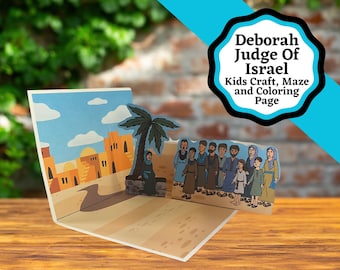 Printable Kids Bible Craft about Deborah The Judge Of Israel. Bible lesson and craft about Deborah.