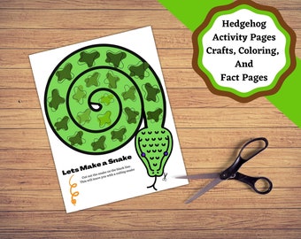 Fogli di attività sui serpenti, creazioni di serpenti stampabili, pagine da colorare di serpenti e schede informative. Crea un serpente