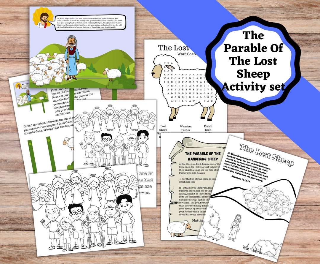 Printable Activity Set for the Parable of the Lost Sheep. Lost Sheep
