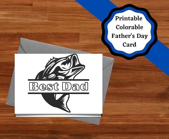 Father's Day Printable Colorable Card. Great Kids Gift to - Etsy