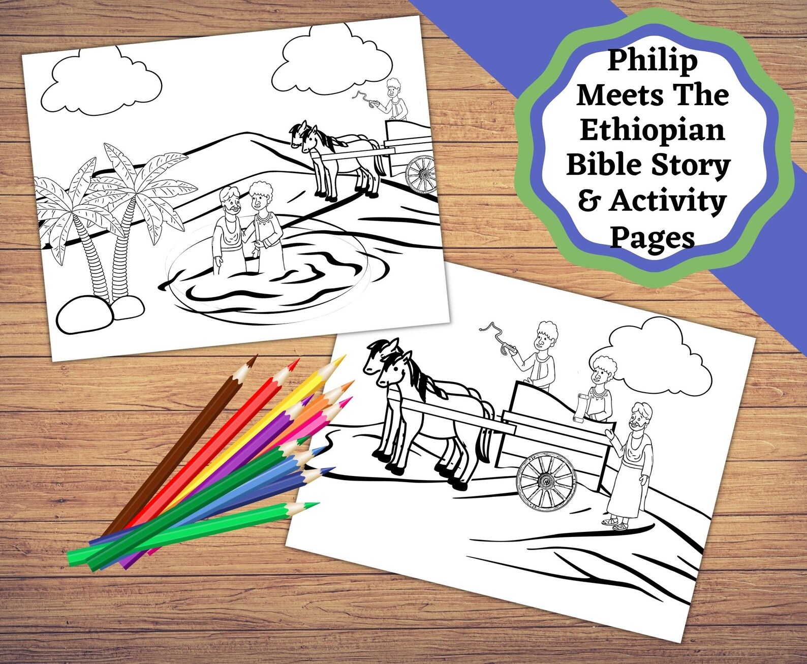 Printable Philip and the Ethiopian, Crafts, Story, Activity, and