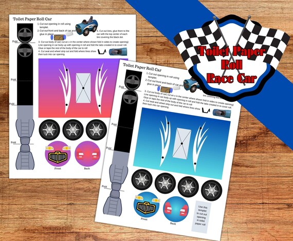 Fun Activity Paper Racing Track Toilet Paper Race Track