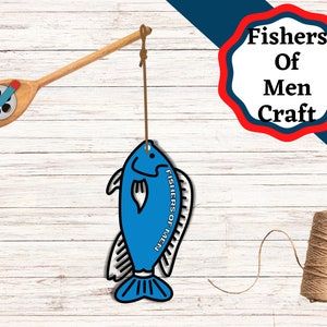 Fishers of men Printable Bible craft  Easy craft to make fishing pole and fish. Jesus calls his disciples craft.