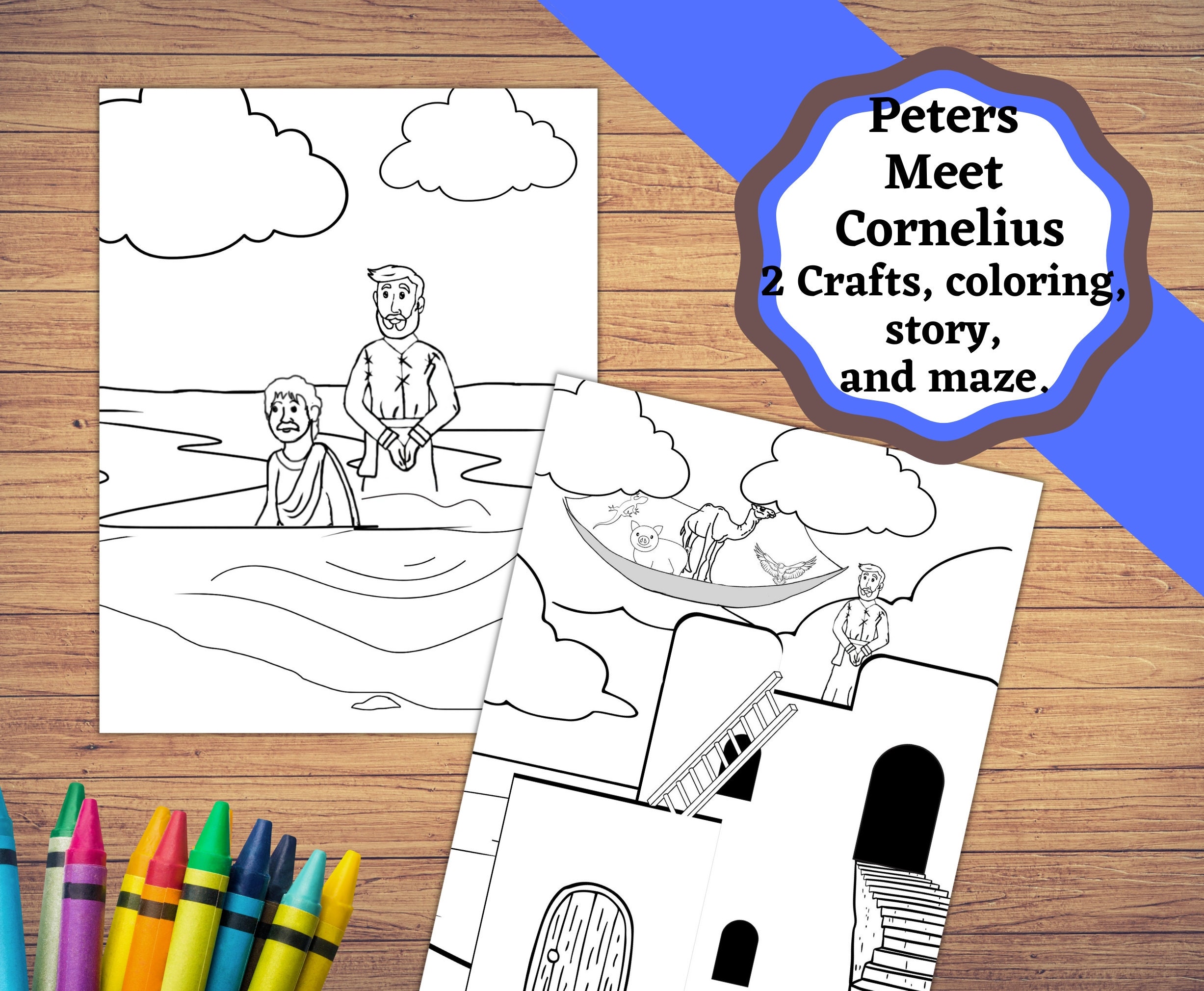 Printable Activity Set for Peter's Vision, and Peter Meets Cornelius