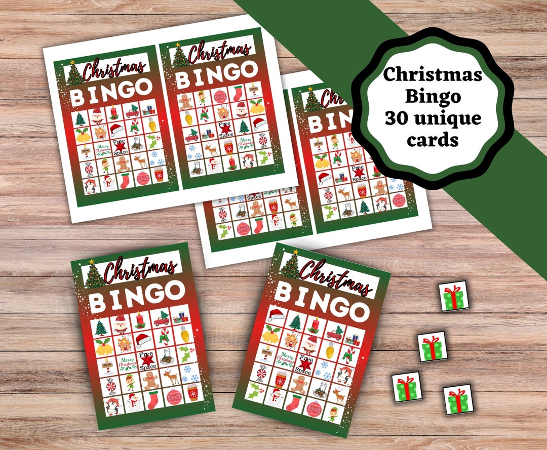 Printable Christmas Bingo Cards Fun Christmas Bingo Game Christmas