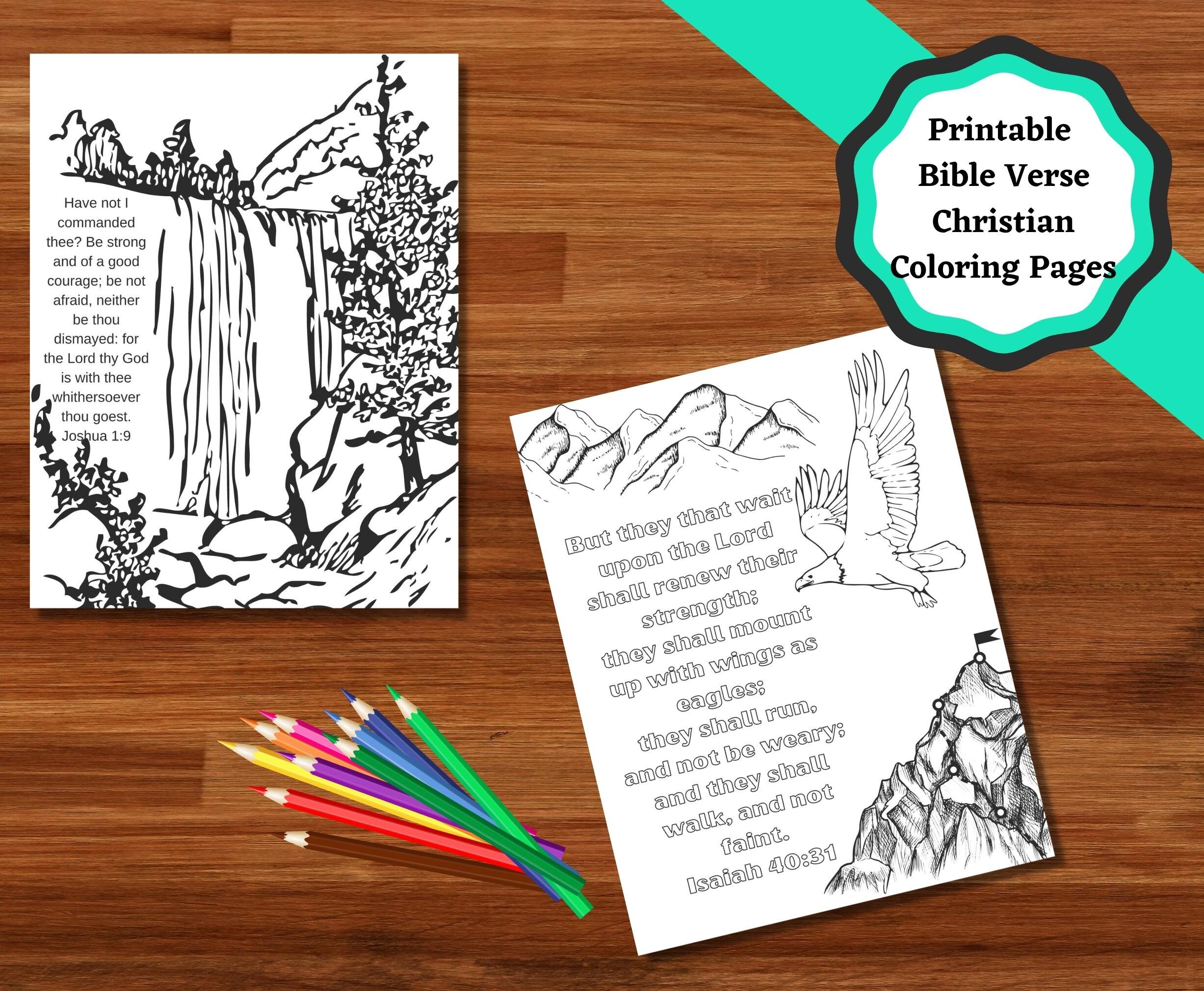 Printable Bible Verse Coloring Pages for Adults, Great Way to Relax and