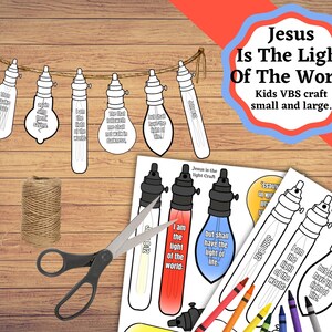Light of the World Bible Kids Craft for VBS. Jesus is the Light Craft ...