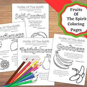 Printable Fruits of the Spirit Coloring Pages. Fruits of the Spirit ...