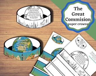 Printable Great Commission bible great. Teach others bible craft.