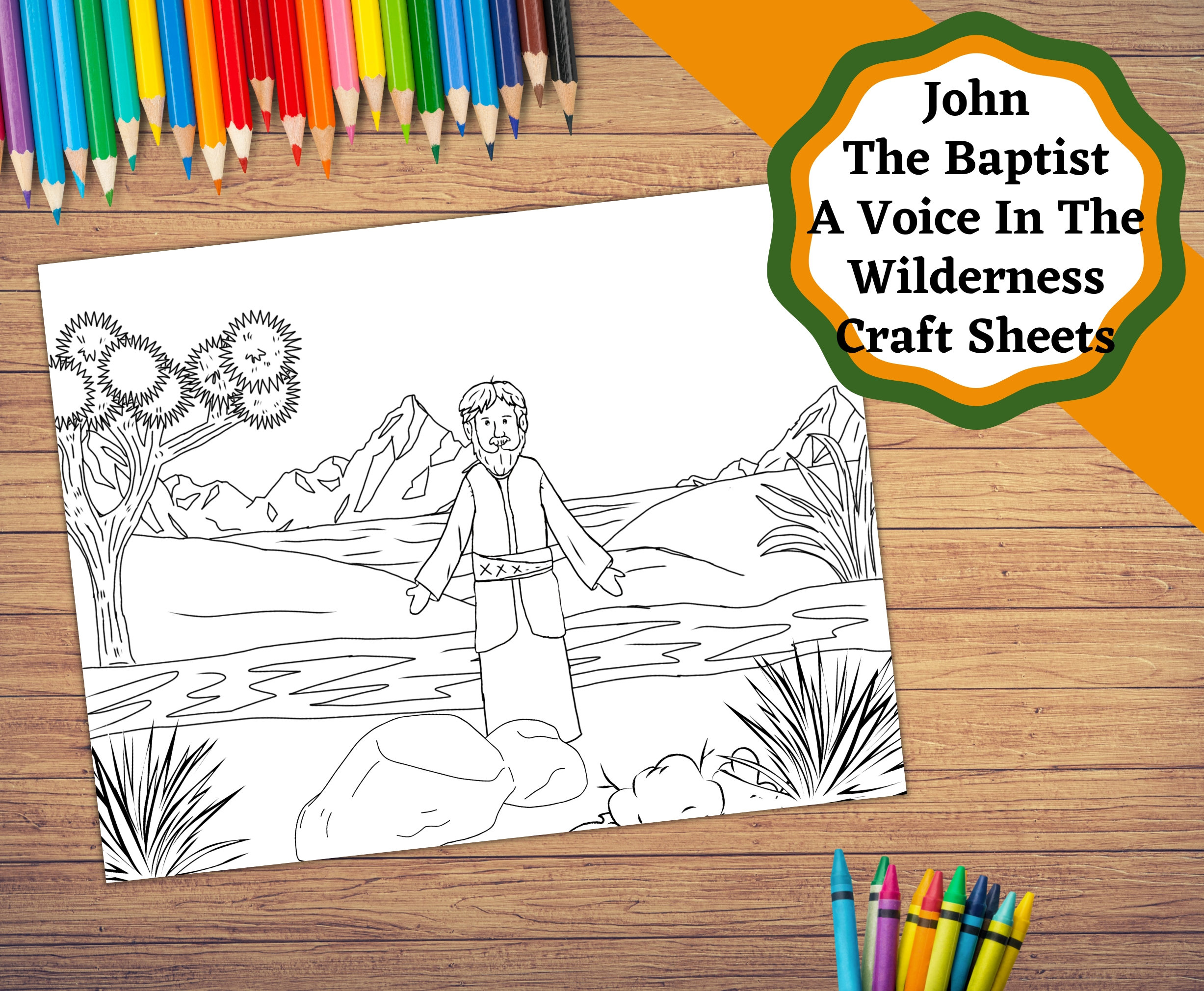 John The Baptist In The Wilderness For Kids