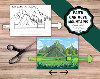 Faith Can Move Mountains kids craft. Faith the size of a mustard seed bible craft for kids. Mustard seed faith craft.