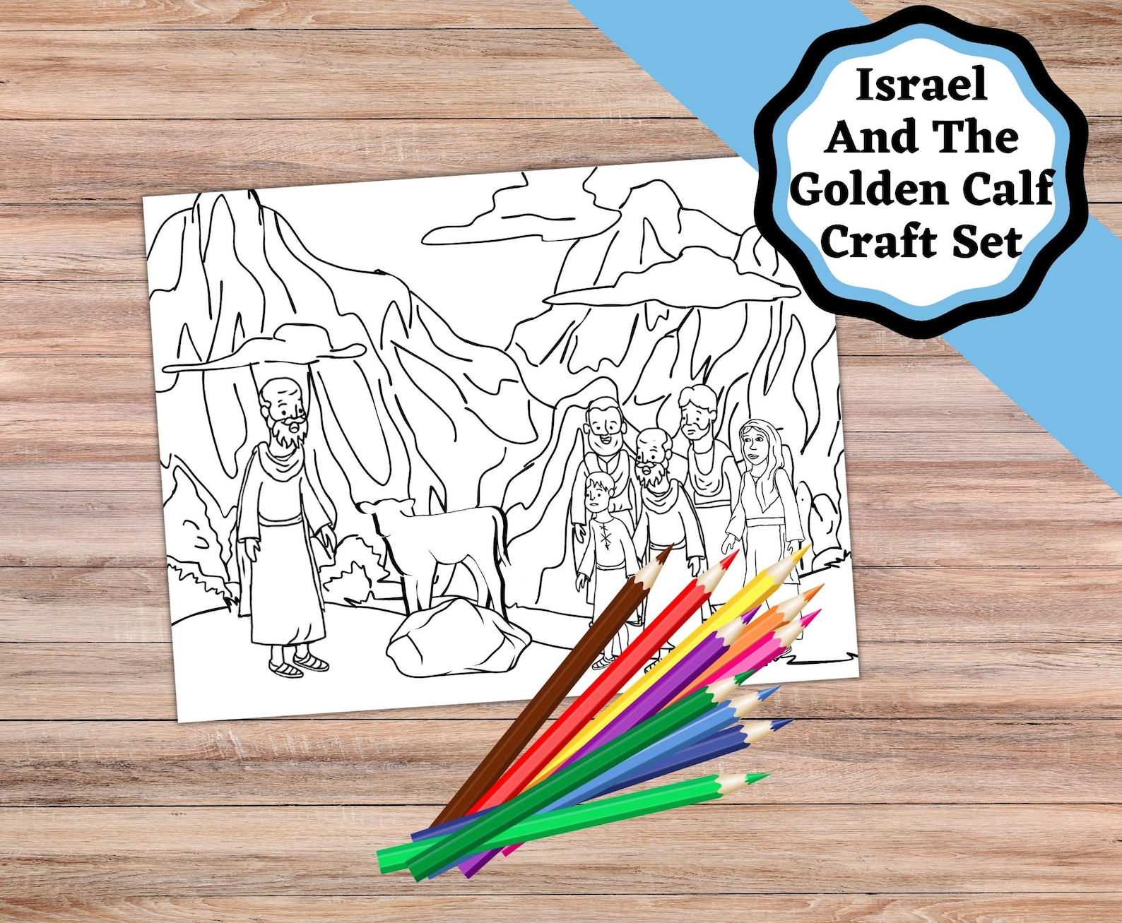 Printable Children of Israel and the Golden Calf Craft Set. Aaron ...