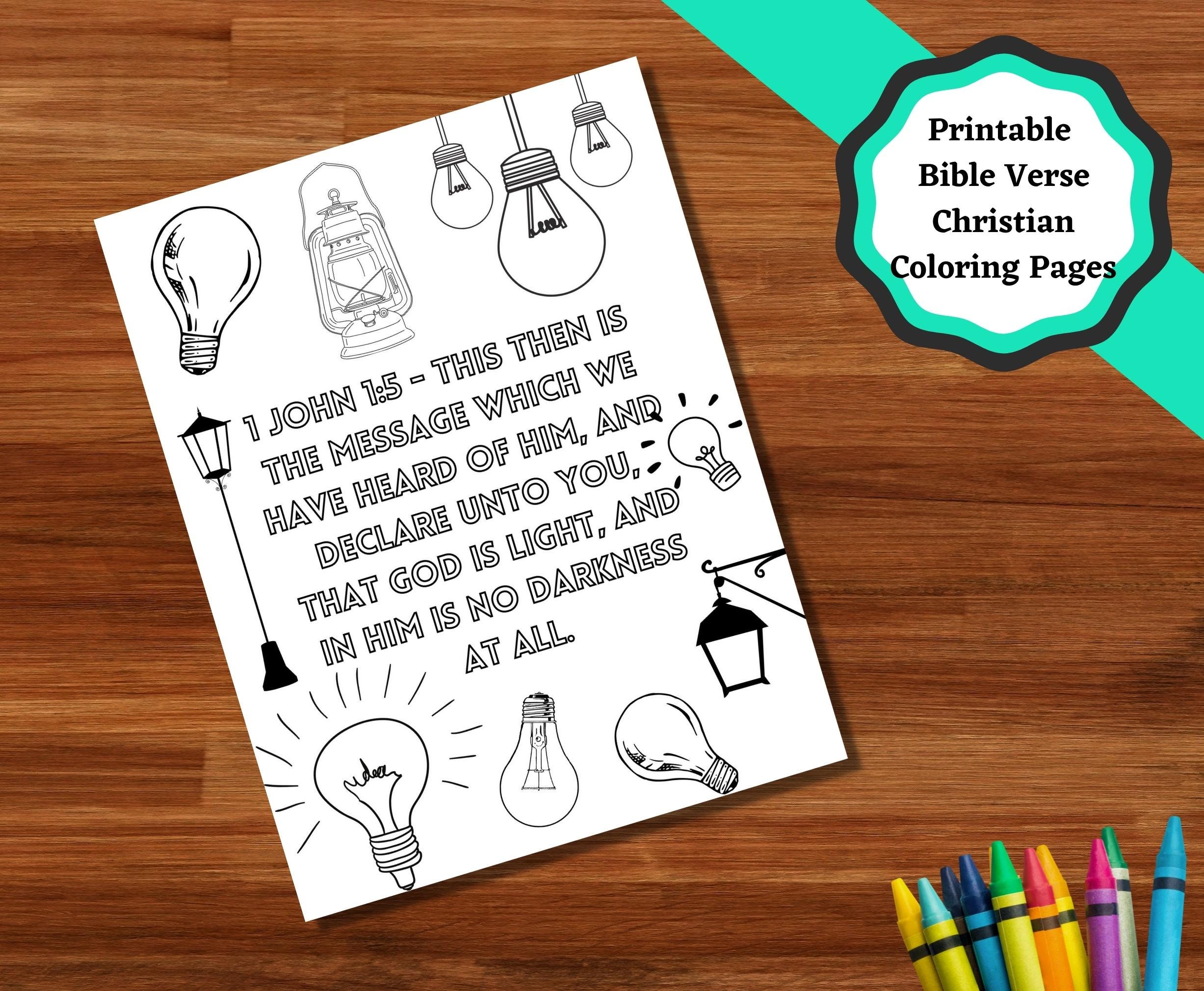 Printable Bible Verse Coloring Pages for Adults, Great Way to Relax and ...