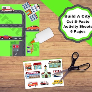 Build a City, Printable Roadways and Pages of Buildings, Cars, Boats ...